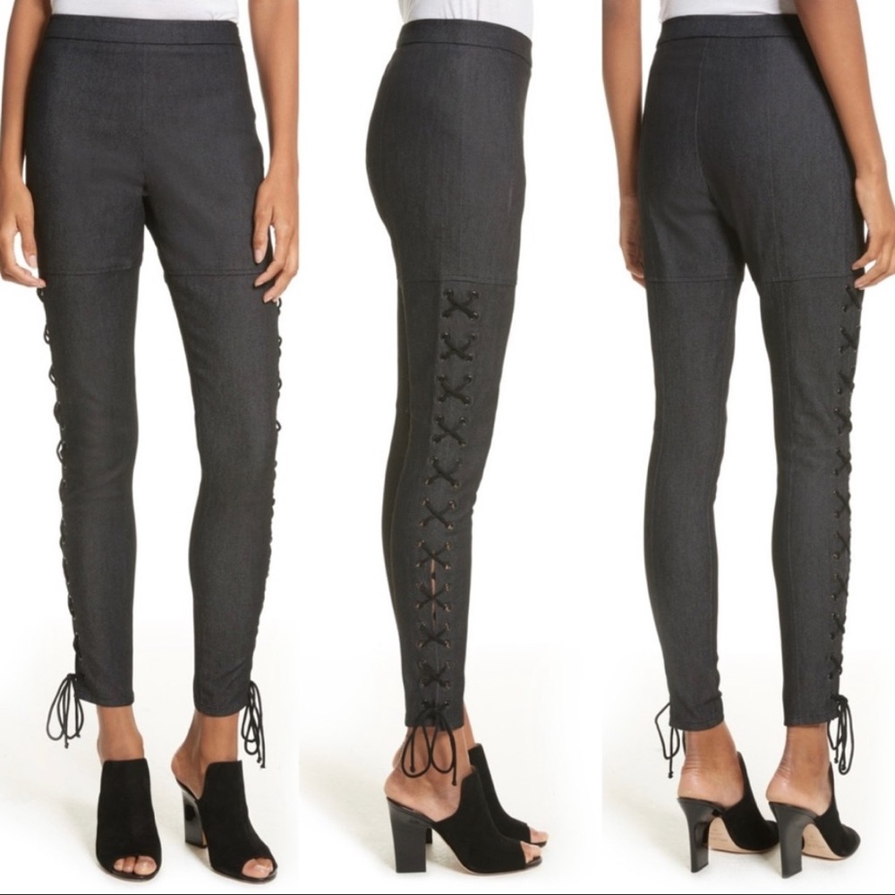 💯Brand NEW Cinq a Sept Kiran Lace-up Denim